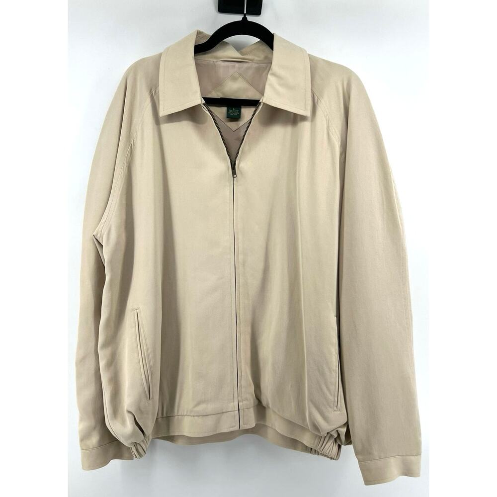 Tom James | Tan Lightweight Casual Travel Jacket Quiet Luxury Men's Size L